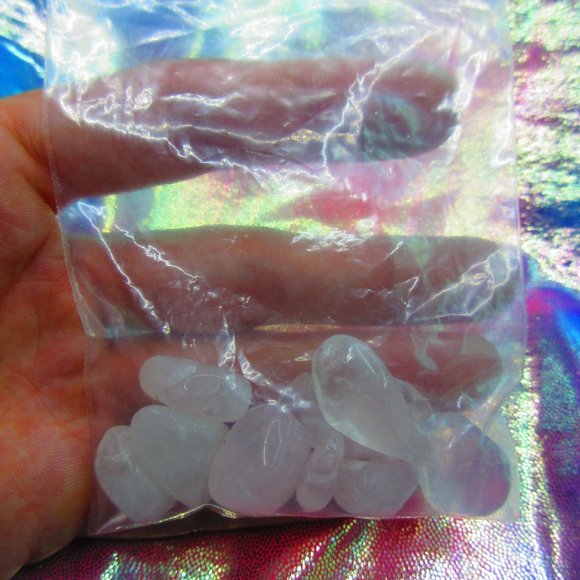 Rose Quartz Crystal Tumbled 1 Ounce Grid Set - Picture 2 of 4